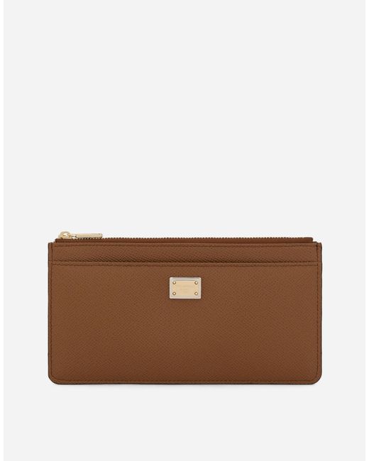 Dolce & Gabbana Brown Large Card Holder With Tag