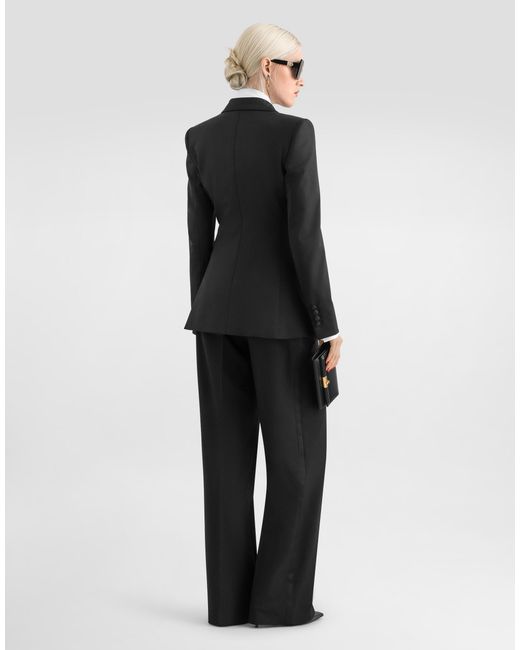 Giacca Turlington Doppiopetto di Dolce & Gabbana in Black