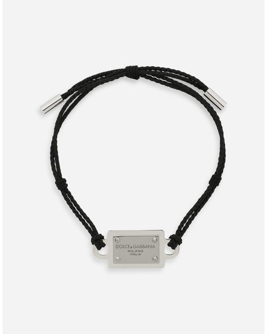 メンズ Dolce & Gabbana コードブレスレット ドルチェ＆ガッバーナプレート Multicolor