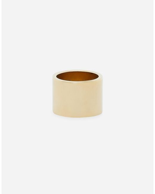 Dolce & Gabbana Metallic Logo-Engraved Ring