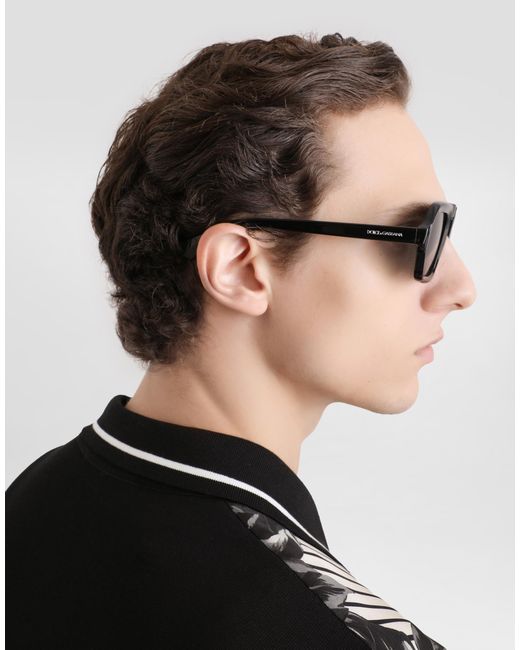 Dolce & Gabbana Black Silk And Cotton Shirt With Twill for men