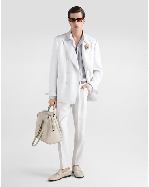 Dolce & Gabbana White Pantalone for men