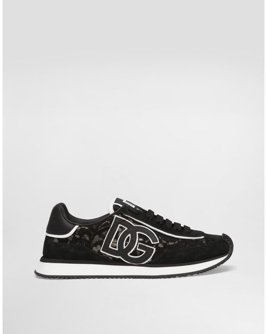 Sneakers Dg Cushion En Cuir De Veau Et Tissu Dolce & Gabbana en coloris Black