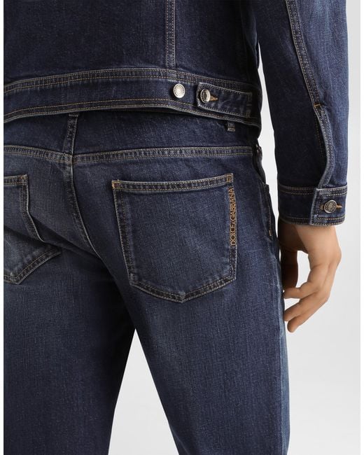 Denim Trousers Dolce & Gabbana de hombre de color Blue