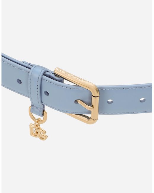 Dolce & Gabbana Blue Pendant-Detailing Belt