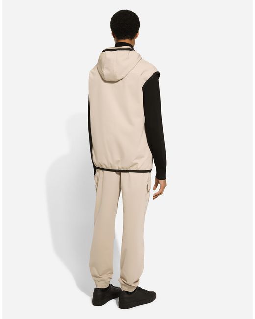 メンズ Dolce & Gabbana カーゴパンツ ストレッチコットン プレート Natural