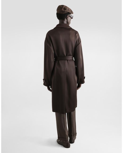 Dolce & Gabbana Hose Aus Baumwolltwill in Brown für Herren