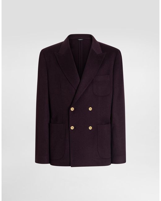 Dolce & Gabbana Blue Double-Breasted Button Jacket for men