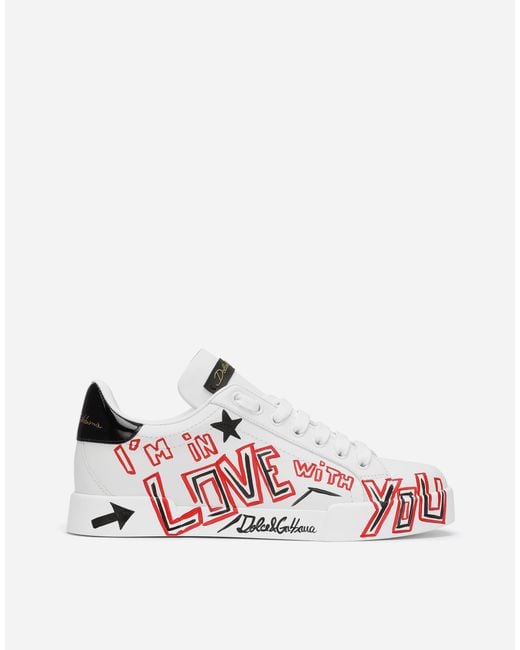 Dolce & Gabbana Multicolor Portofino Cuore Sneakers for men