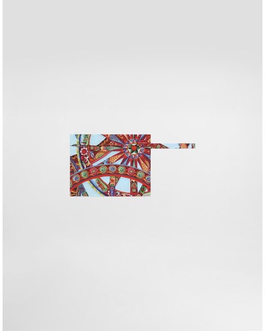 Dolce & Gabbana White Carretto-Print Swim Boxer Shorts for men