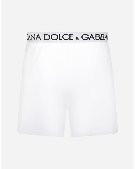 メンズ Dolce & Gabbana ショートパンツ ダブルエラスティックコットン White