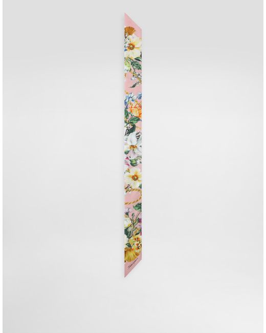 Dolce & Gabbana White Bandeau Aus Twill Blumenprint 6 X 100