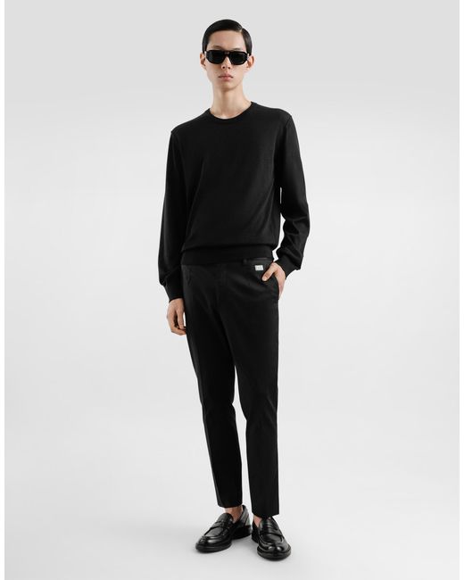 Pantalón Sastre De Algodón Dolce & Gabbana de hombre de color Black