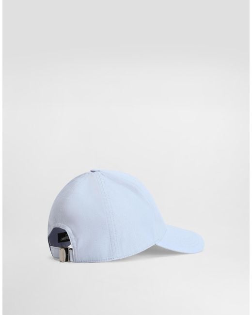Dolce & Gabbana Blue Cotton Gabardine Baseball Cap for men