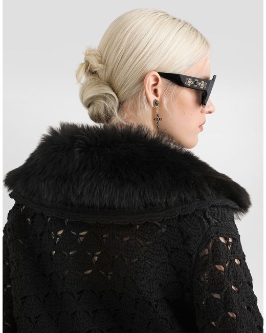 Dolce & Gabbana Black Crochet Jacket