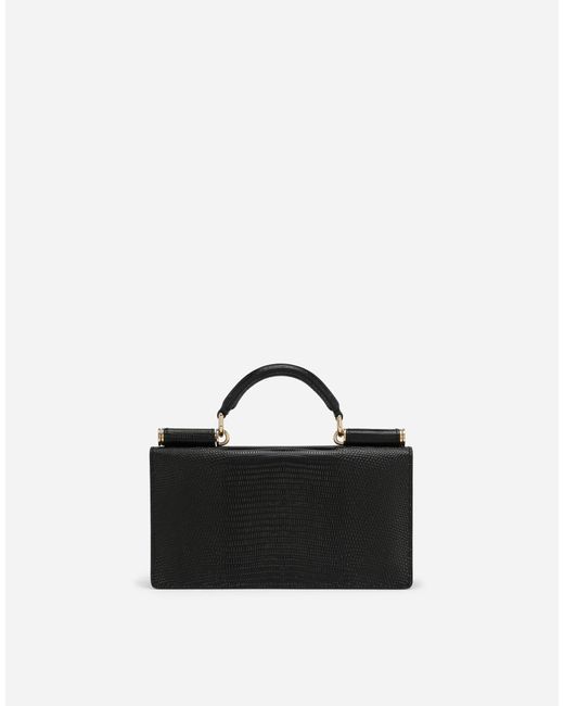 Dolce & Gabbana Black Mini-Bag Leguan-Prägung