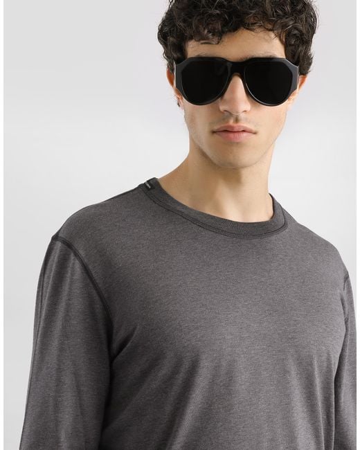 Dolce & Gabbana Cotton T-Shirt in Gray für Herren