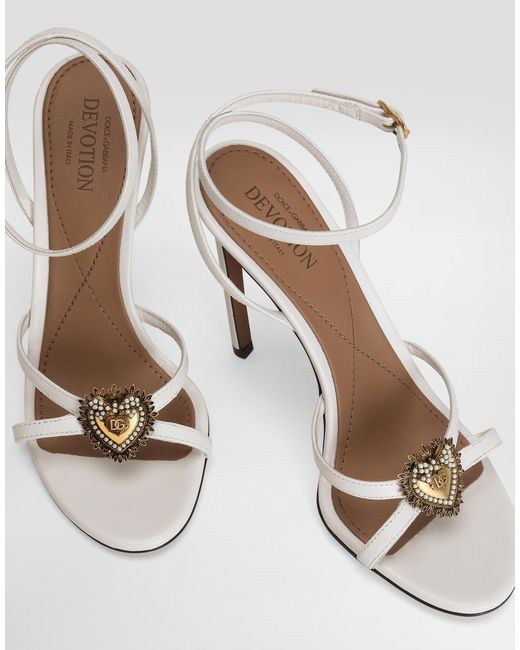 Dolce & Gabbana Natural Devotion Calfskin Sandals
