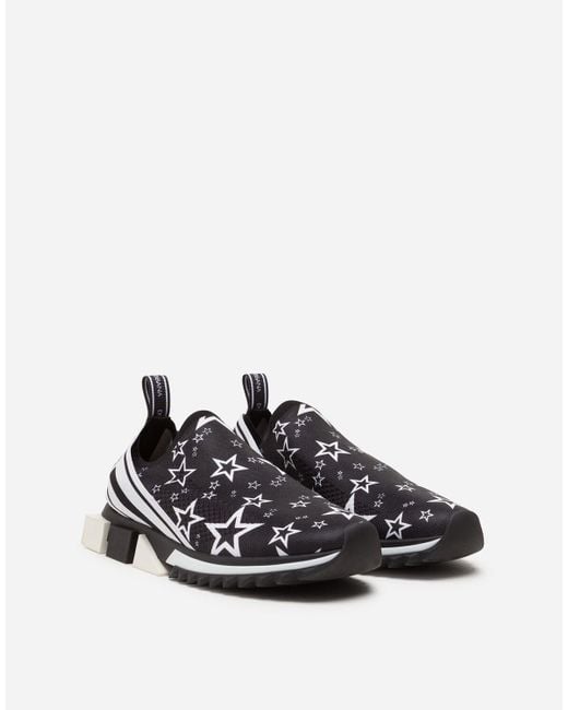 Zapatilla Sorrento De Punto Elástico Estampado Mezcla De Estrellas Dolce &  Gabbana de hombre de color Negro | Lyst