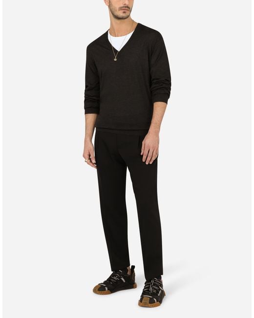 メンズ Dolce & Gabbana クルーネックニット カシミヤ Black