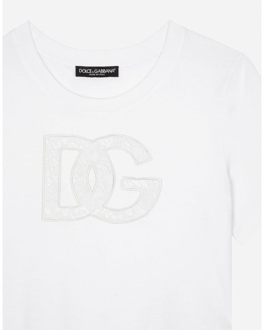 Dolce & Gabbana Tシャツ ジャージー Dgロゴパッチ White
