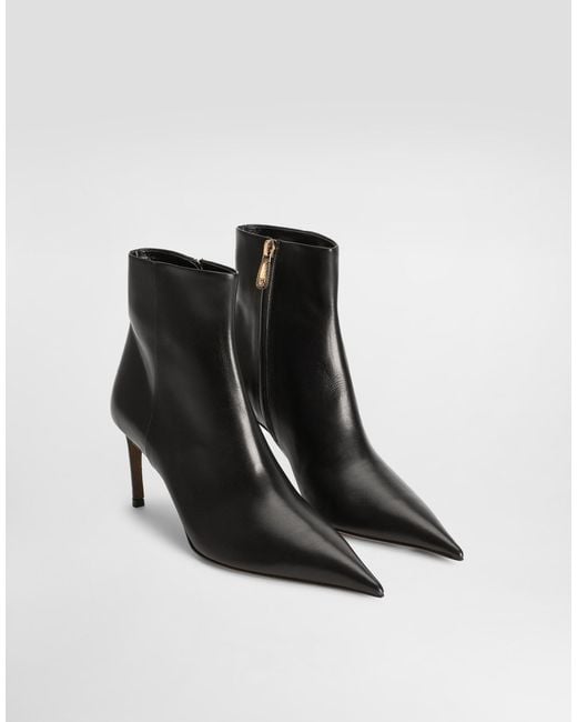 Dolce & Gabbana White Devotion Calfskin Ankle Boots