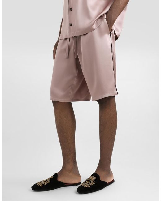 メンズ Dolce & Gabbana シルク ショートパンツ Pink