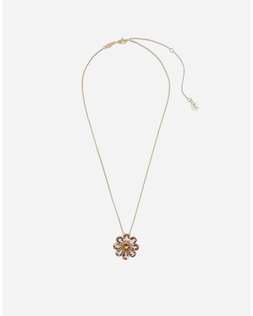 Dolce & Gabbana White Spring Pendant 18-Carat And And Morganites