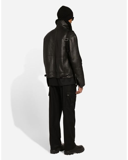 Dolce & Gabbana Oversize-Hemd Aus Flanell in Black für Herren