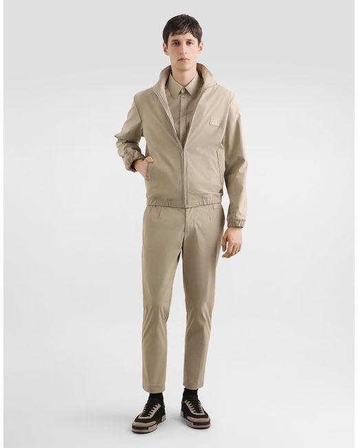 Dolce & Gabbana Natural Logo-Patch Lightweight Jacket for men