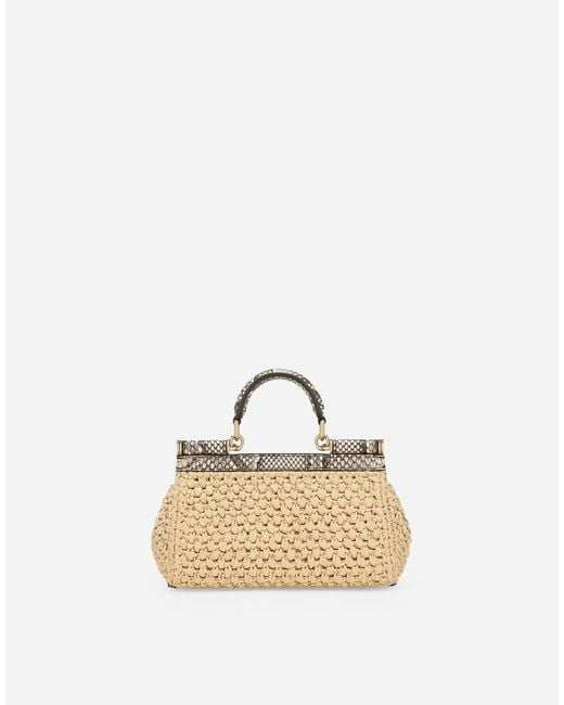 Dolce & Gabbana Natural Small Sicily Handbag