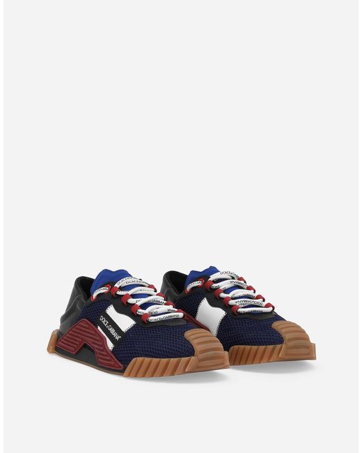 メンズ Dolce & Gabbana Mixed-Material Ns1 Sneakers Blue