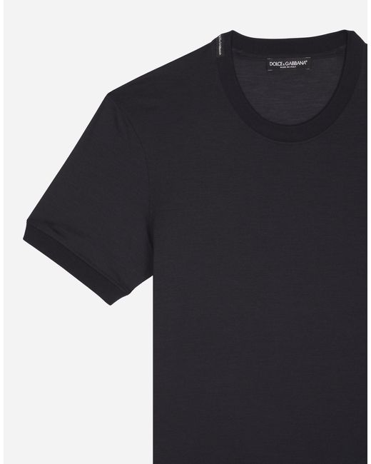 メンズ Dolce & Gabbana Tシャツ ショートスリーブ シルク Black
