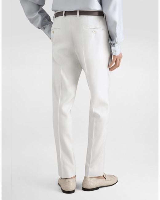 Dolce & Gabbana White Pantalone for men