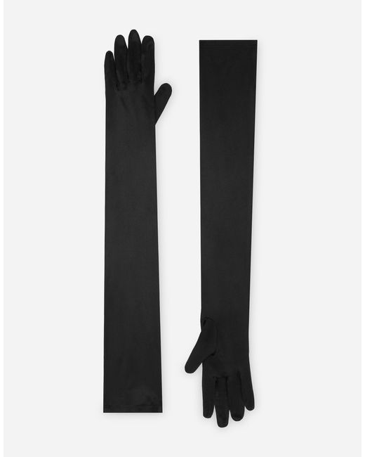 Dolce & Gabbana ロンググラブ ストレッチチサテン Black