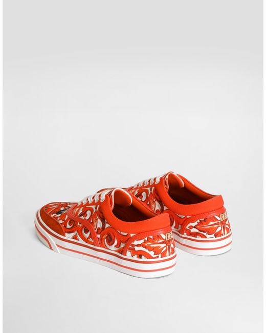 Dolce & Gabbana Red Sneaker Bassa