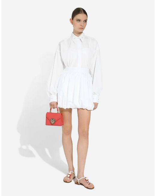 Dolce & Gabbana Red Small Devotion Top-Handle Bag