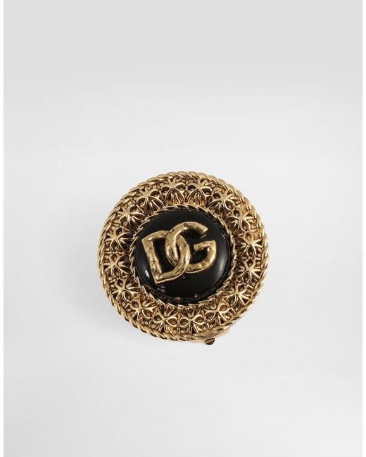 Pendientes De Clip Like A Virgin Dolce & Gabbana de color Metallic