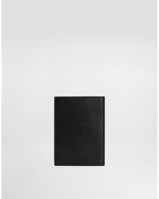 Dolce & Gabbana White Tempesta Calfskin Passport Holder for men