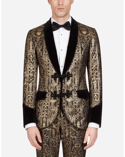 Dolce & Gabbana Tuxedo Smoking Jacket in Multicolor für Herren