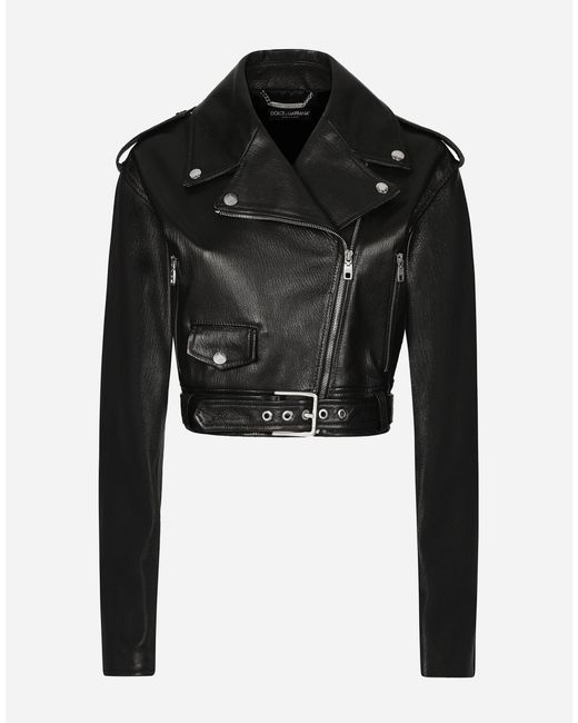 Dolce & Gabbana Black Leather Jackets