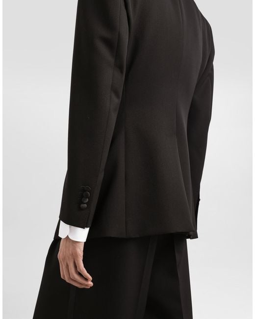 メンズ Dolce & Gabbana Single-Breastedwool And Silk Blend Jacket Black