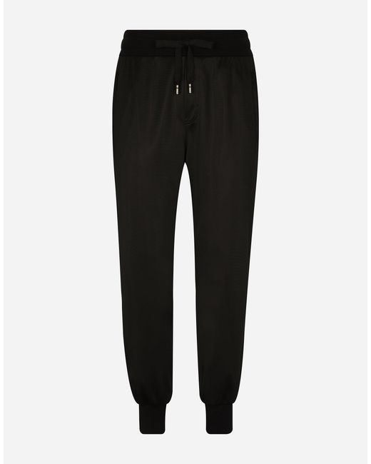 Dolce & Gabbana Black Technical Jersey Jogging Pants With Tag for men