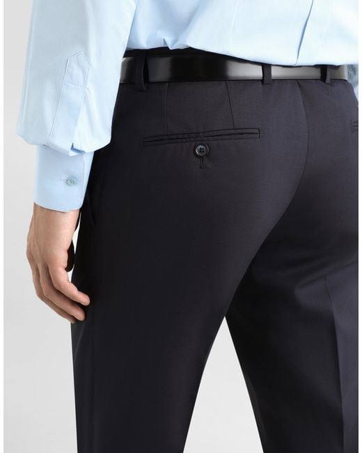 Dolce & Gabbana Black Stretch Wool Martini-Fit Suit for men