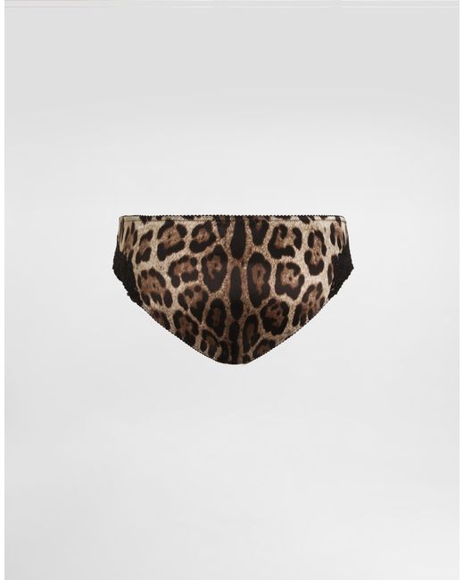 Dolce & Gabbana White Leo- Satin Briefs