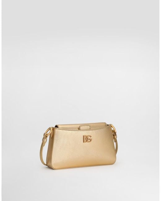 Dolce & Gabbana Natural Laminated Calfskin Phone Bag