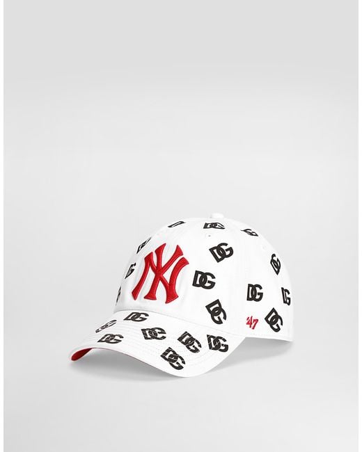 Dolce & Gabbana White X '47 New York Yankees Logo-Print Baseball Cap for men
