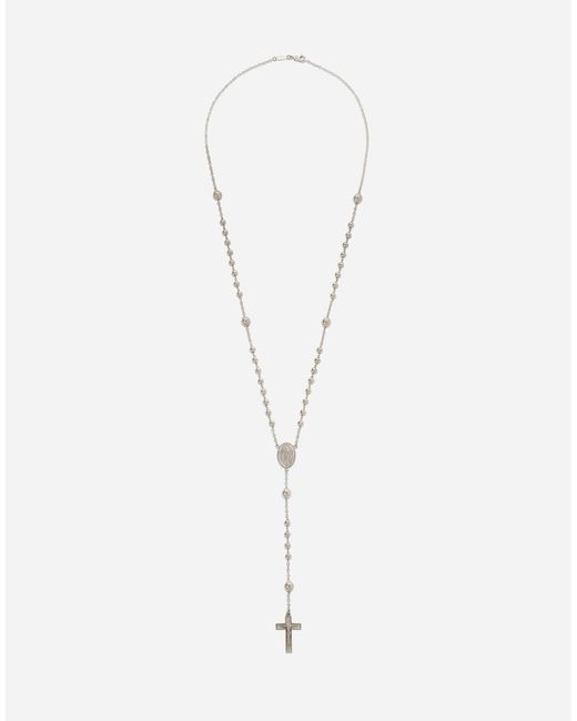 Dolce & Gabbana Tradition white gold rosary necklace für Herren
