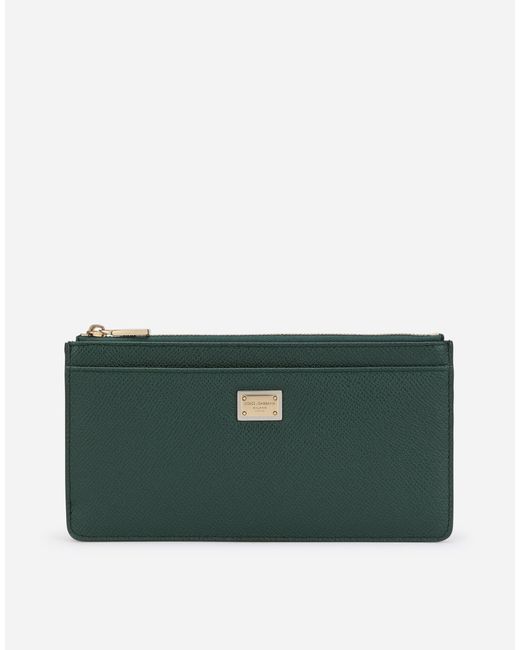 Dolce & Gabbana Green Large Card Holder With Tag