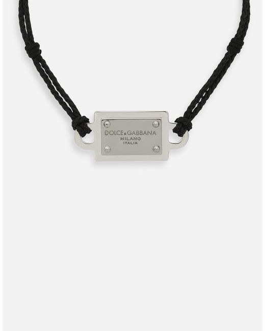 メンズ Dolce & Gabbana コードブレスレット ドルチェ＆ガッバーナプレート Multicolor